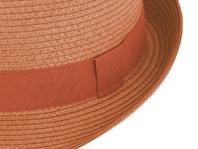 Nemačkavý oranžový letní klobouk Trilby od Fiebig