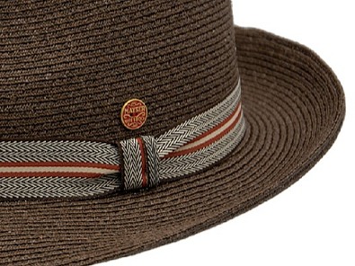 Hnědý crushable (nemačkavý) letní klobouk Trilby - Mayser Maleo, UV faktor 80