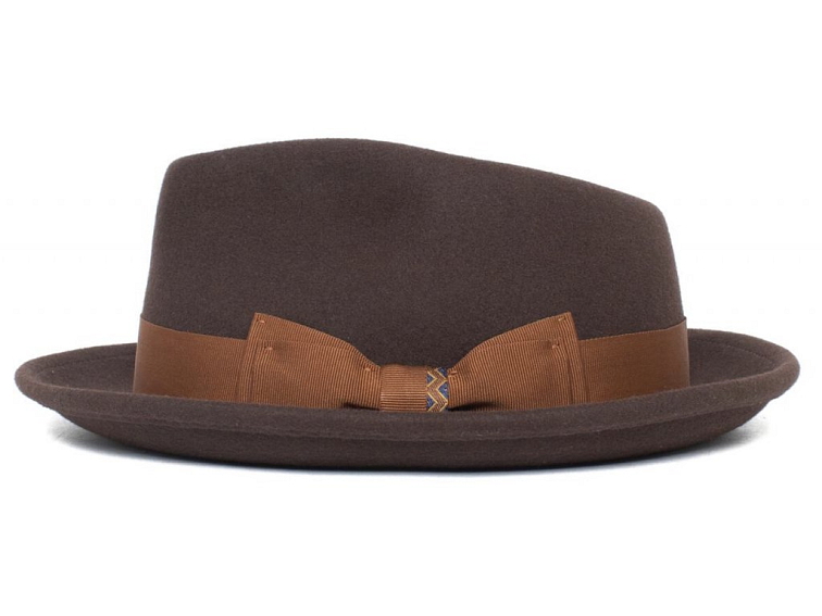 Hnědý trilby klobouk s hnědou stuhou - Goorin Bros Fabyan Park