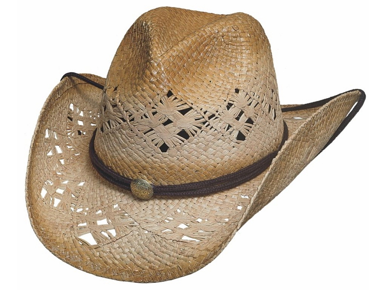 Longmire – westernový klobouk z raffie, přírodní