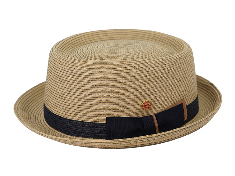 Letní porkpie klobouk s modrou stuhou od Mayser - Gareth Mayser