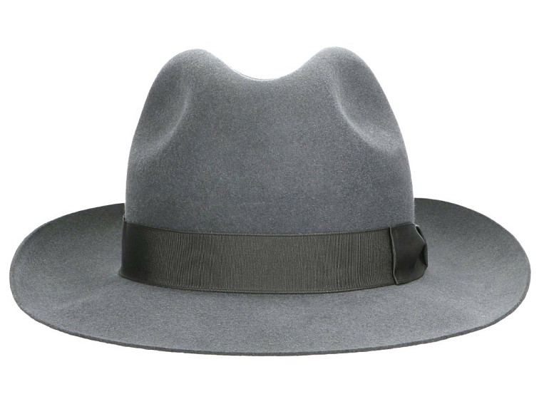 Luxusní šedý klobouk Borsalino - Fedora