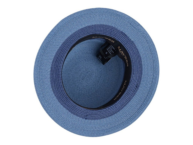 Luxusní dámský nemačkavý modrý klobouk - Mayser Palmira - UV faktor 80