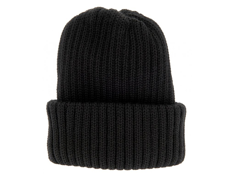 Zimní černá unisex čepice CTH Ericson - 100 % vlna - Nelson Wool Knit