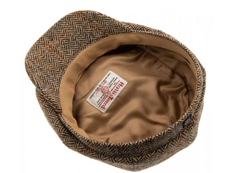 Vlněná tvídová bekovka 8-panel od CTH Ericson - Alan Harris Tweed Camel