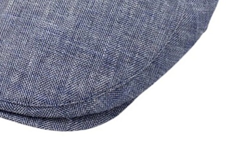 Pánská lněná letní bekovka - Fiebig since 1903 - modrá