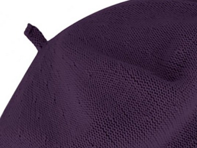 Bavlněný letní baret dámský - Flora - Fialová