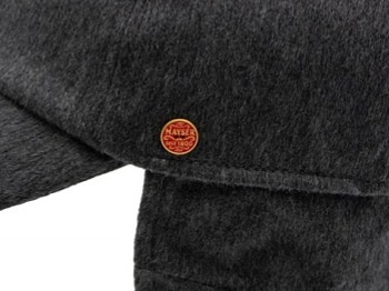 Pánská zimní šedá kašmírová kšiltovka - Mayser Lars (ušní klapky) - 100 % kašmír