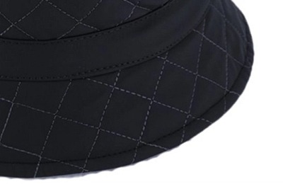 Nepromokavý modrý prošívaný bucket hat - podzimní voděodolný klobouk - Fiebig 1903