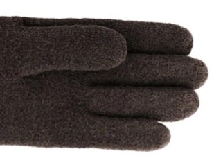 Panské hnědé pletené rukavice - Fiebig