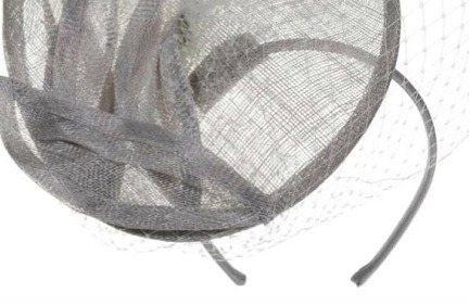 Fascinátor - stříbrný