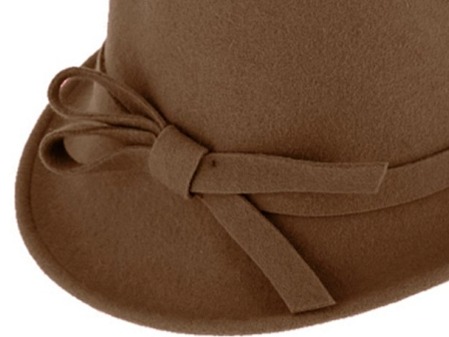 Dámský hnědý plstěný klobouček Cloche - Fiebig