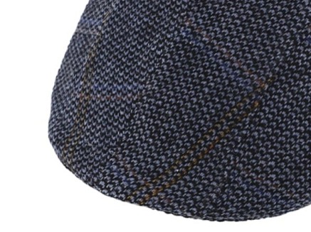 Kostkovaná modrá vlněná bekovka od Fiebig