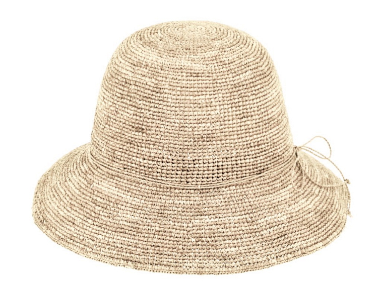 Dámský letní nemačkavý slaměný klobouk Cloche - Crochet Cloche