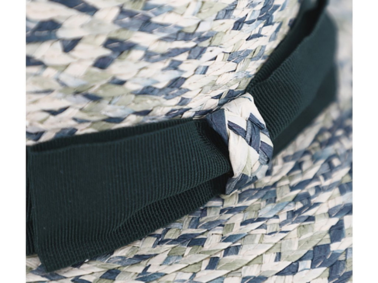 Dámský letní zelený klobouček z papírové slámy