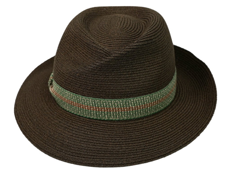 Luxusní dámský nemačkavý klobouk Fedora - ručně šitý, UV faktor 80 - Mayser Simone Tabac