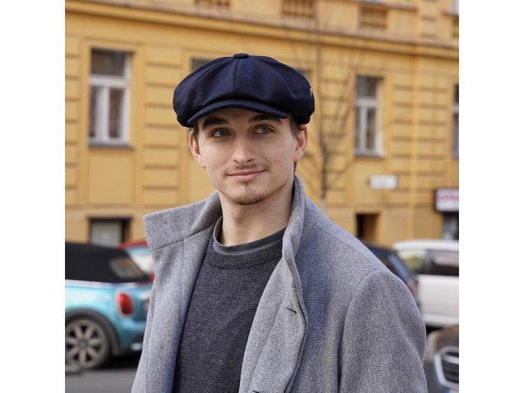 Pánská tmavě modrá zimní vlněná bekovka City Sport