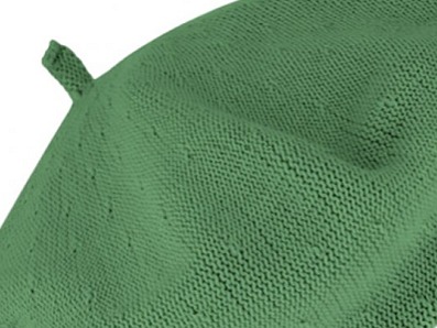 Bavlněný letní baret dámský - Flora - Zelená