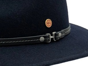 Cestovní nemačkavý voděodolný modrý klobouk Mayser - Mathis Mayser