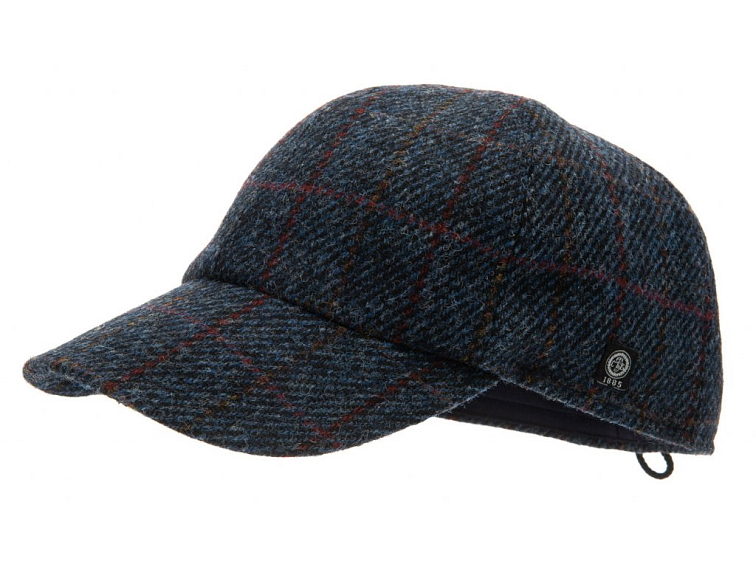 Zimní vlněná kšiltovka (ušní klapky) - Harris Tweed Overcheck James
