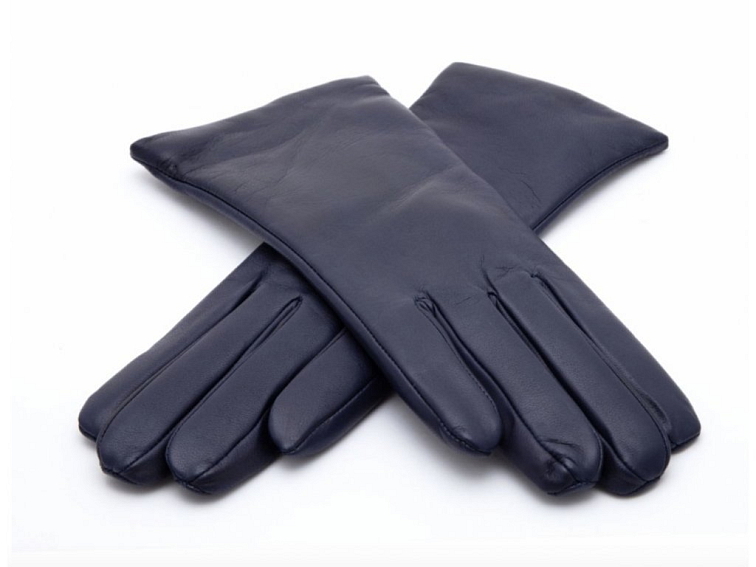 Dámské modré kožené rukavice vlněná podšívka - Carlsbad Hat