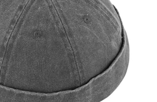 Bavlněná sepraná šedá čepice - Docker - Fiebig