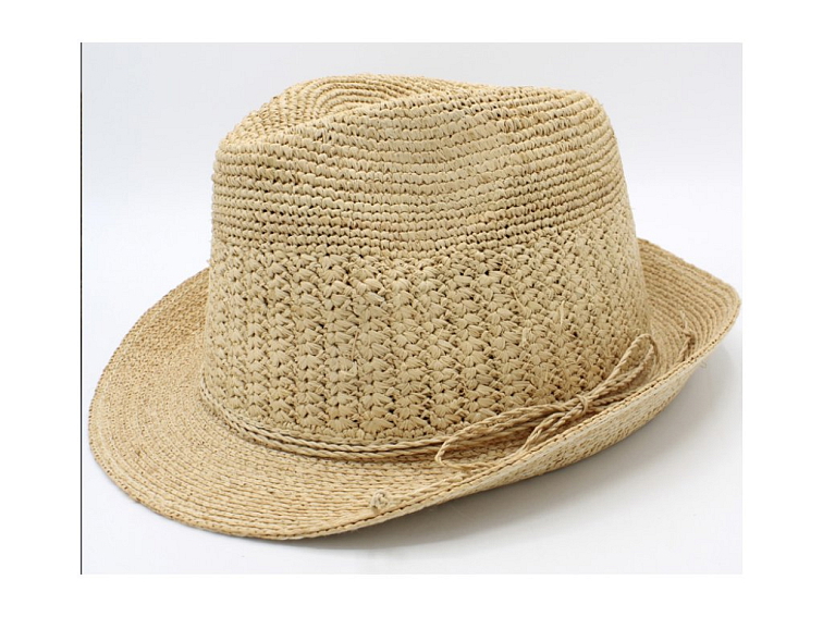 Trilby Raffia - slaměný klobouk crochet
