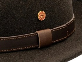 Cestovní nemačkavý voděodolný hnědý klobouk Mayser - Denver Traveller