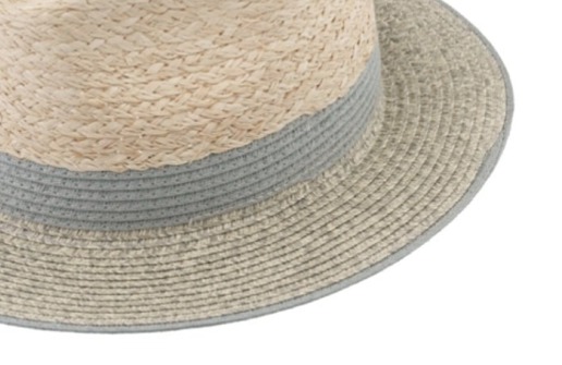 Letní šedá crushable fedora klobouk od Fiebig - Traveller Raffia