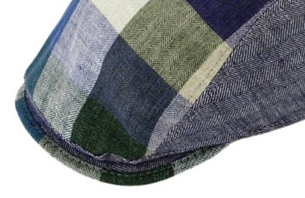 Lněná letní bekovka - driver cap Fiebig modra