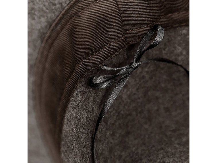 Cestovní odolný hnědý klobouk vlněný od Fiebig - Traveller voděodolný a nemačkavý