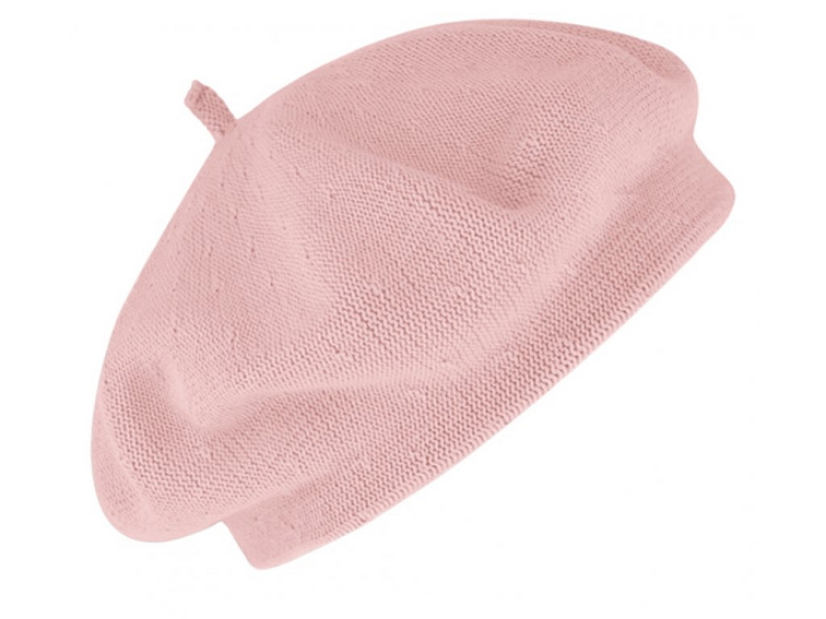 Bavlněný letní baret dámský - Flora - Růžová