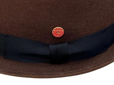 Plstěný klobouk porkpie - Mayser - hnědý klobouk Gareth