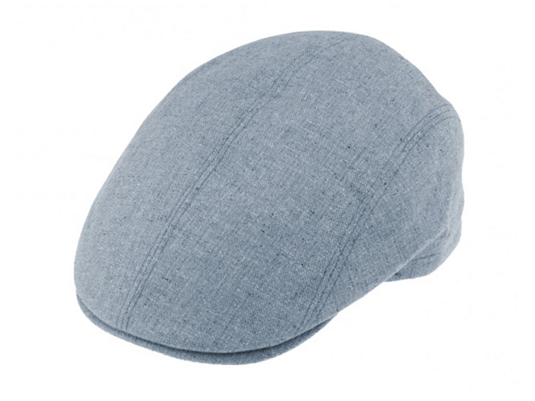 Luxusní pánská letní bekovka - Fiebig since 1903 - 100% Hedvábí šedomodrá