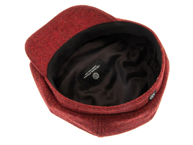 Vlněná bekovka 8-panel od CTH Ericson - Alan Moon Shetland Red - Peaky Blinders Original