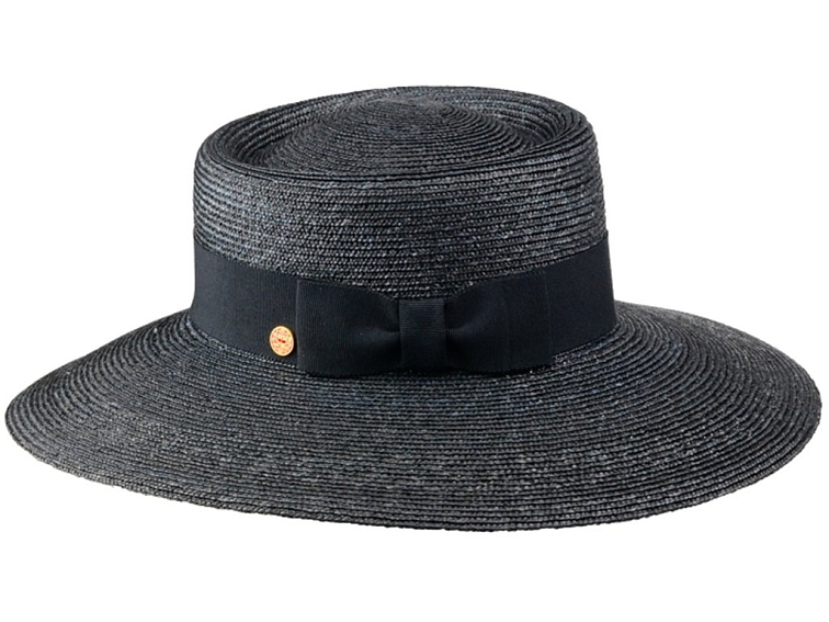 Slaměný klobouk - Pork-pie Jil s širší asymetrickou krempou - Mayser - UV faktor 80