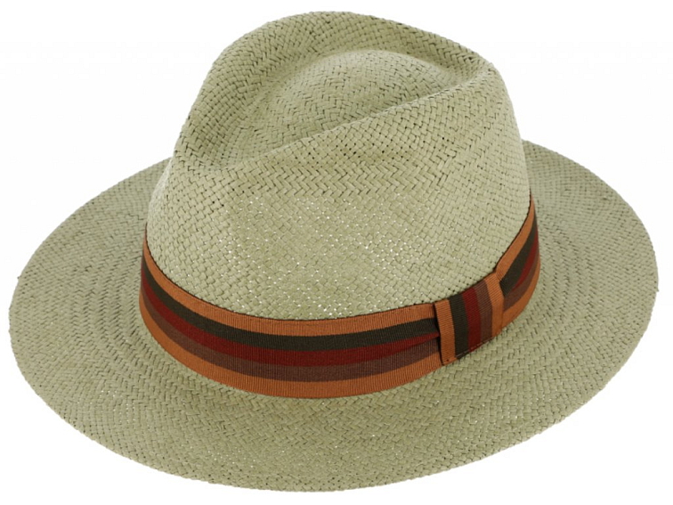 Letní khaki fedora klobouk od Fiebig - Traveller Fedora Tropez
