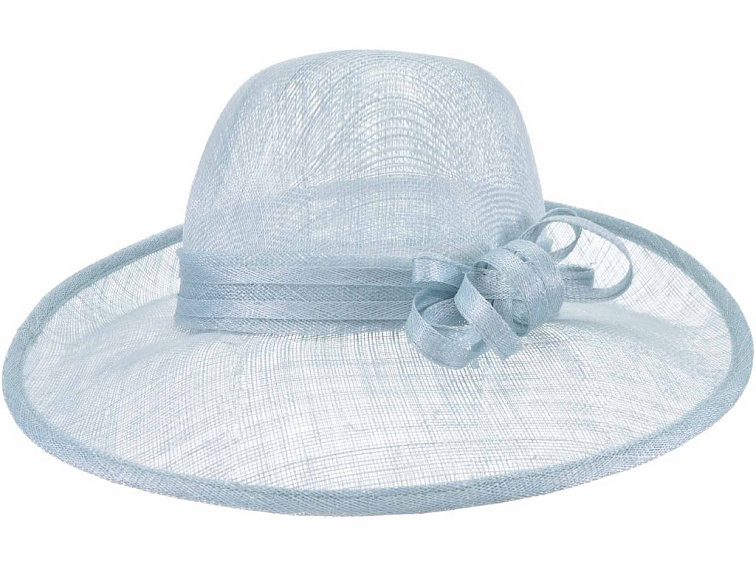 Cloche slavnostní klobouk s ozdobou - ze sisálové slámy