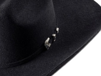 Westernový černý klobouk - WYOMING