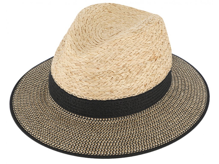 Letní crushable fedora klobouk od Fiebig - Traveller Raffia