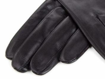 Dámské černé kožené rukavice bez podšívky s rozparkem - Carlsbad Hat