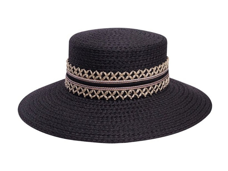 Dámský crushable letní slaměný černý klobouk Noreen - Mayser