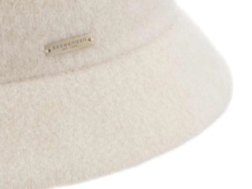 Bucket hat - zimní bílý vlněný klobouček - Seeberger
