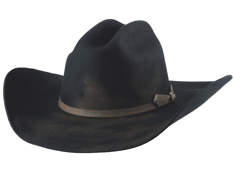 Westernový černý klobouk KAYCE 4X