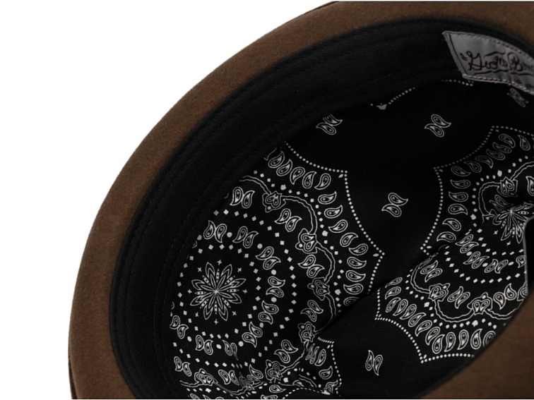 Hnědý pork pie klobouk s hnědou stuhou - Goorin Bros