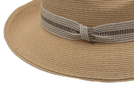 Luxusní dámský nemačkavý béžový klobouk Fedora - ručně šitý, UV faktor 80 - Mayser Simone