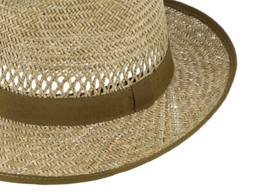 Slaměný fedora klobouk s hnědou stuhou - Bogart - Fiebig