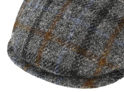 Pánská kostkovaná vlněná bekovka - Fiebig - Harris Tweed