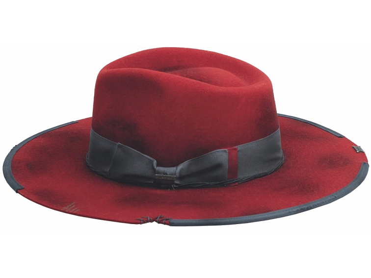 Days of Fire – americký klobouk z prémiové vlny, červený