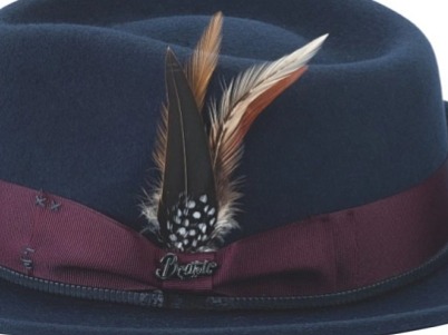 Vlněný klobouk Fedora RULE THE STREET – tmavě modrý - BullHide Hats